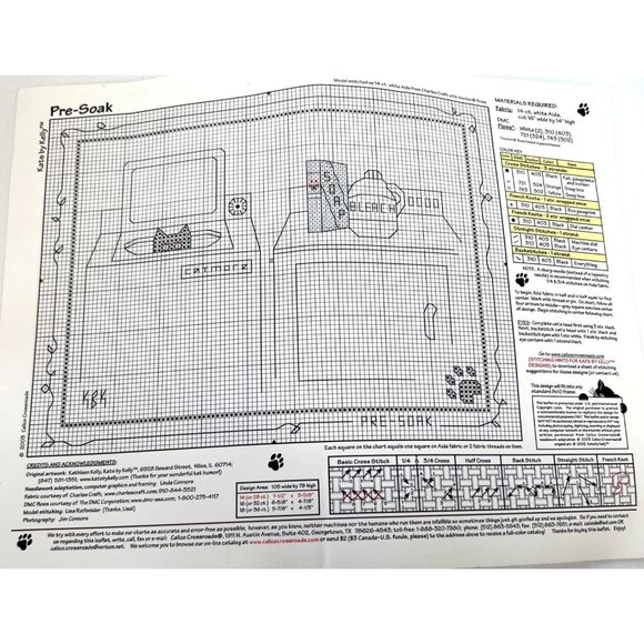 Calico Crossroads "Pre-Soak" Counted Thread Cross-Stitch Pattern Kit By Linda Co - Picture 3 of 3
